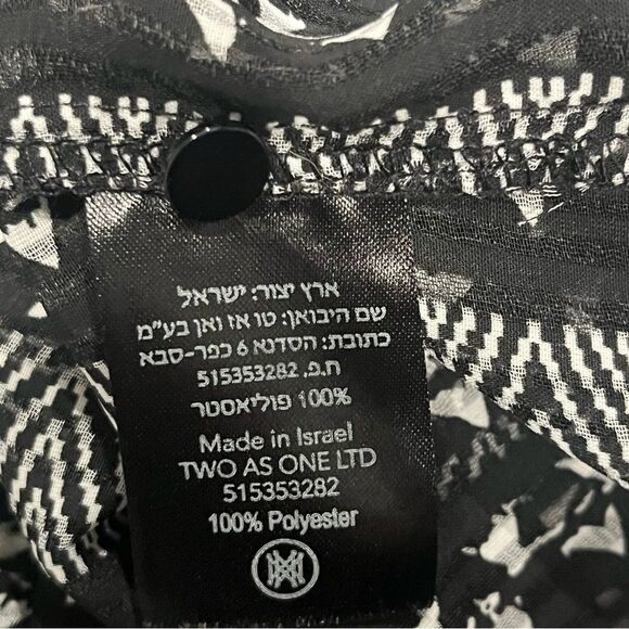 Sabina Musayev Black & White Geometric Print Long Sleeve Peasant Blouse Small - Picture 8 of 8